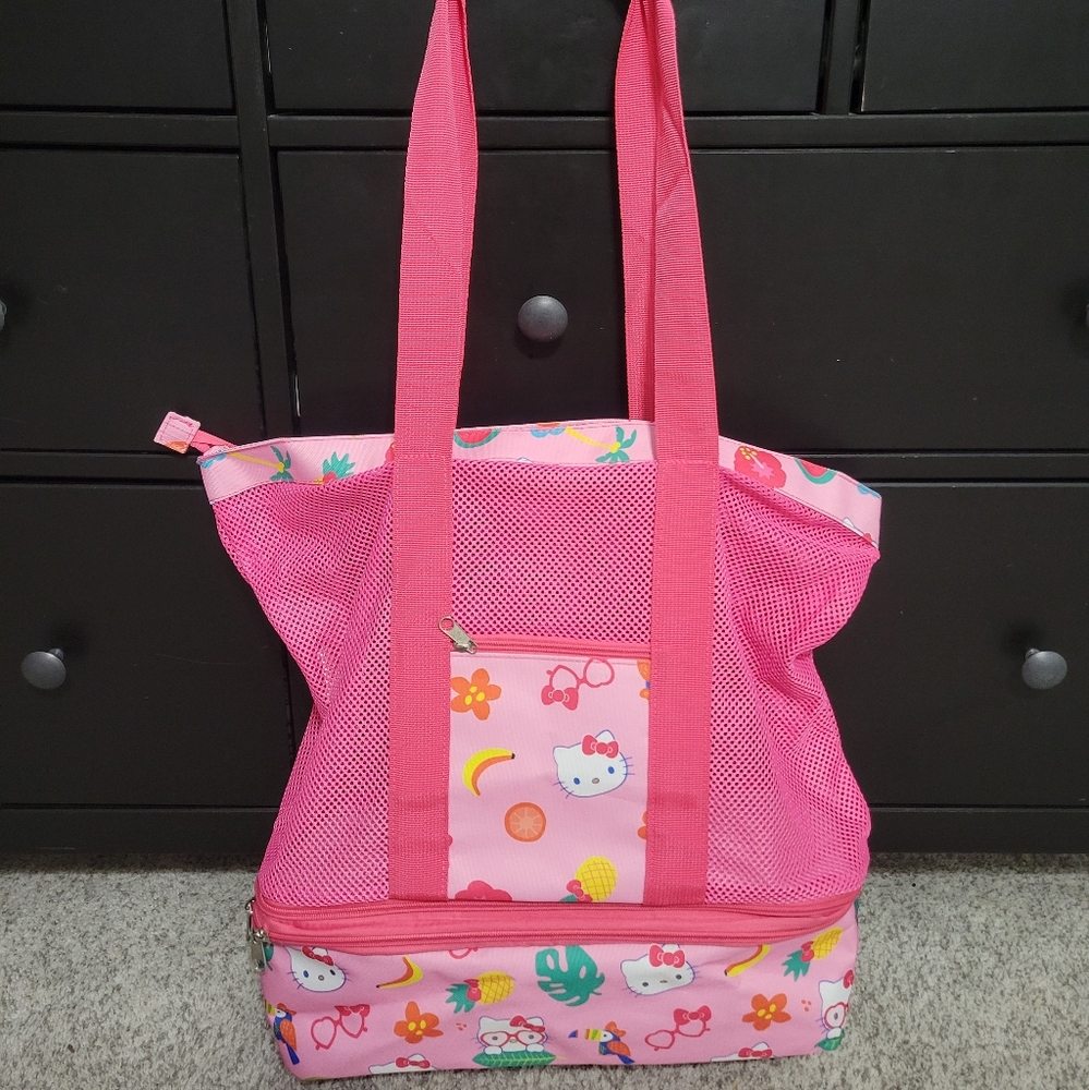 Hello Kitty Mesh Tote Bag With Cooler